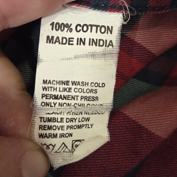 Ralph Lauren Red and Blue Plaid Custom Fitl Shirt Size L - Picture 6 of 7